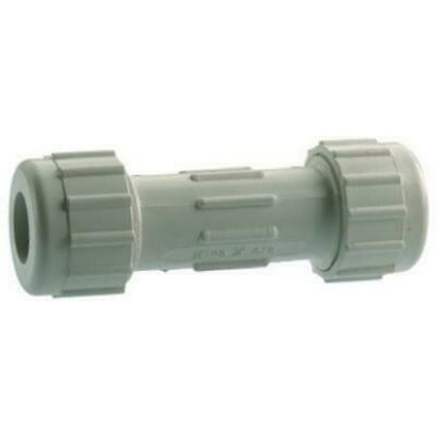 4PK 11/4" PVC Compression Repair Coupling, Nuts With Rubber Gaskets 4