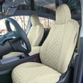thumbnail image 1 of For 2020-2024 Tesla Model Y FH Group Waterproof Neoprene Custom Fit Made Car Seat Covers - Front Set Solid Beige, 1 of 5
