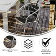 thumbnail image 5 of Flash Furniture Lila Commercial Metal Indoor-Outdoor Restaurant Stack Chair with Triple Slat Black Faux Teak Back, 5 of 11