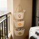 thumbnail image 5 of Cesta colgante de algodón | Organizador decorativo de tres niveles | Cesta de pared hecha a mano para objetos pequeños | Organización del hogar en dormitorio, sala de estar y recibidor, 5 of 6