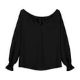 thumbnail image 6 of Avtoify Girls Long Sleeve Shirts Casual, Toddler Girls Fall Clothes, 6-16 Years Old Girl's Fashion Solid Color Loose Sleeve Long Sleeve V-Neck top/Shirt, 6 of 9