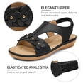 thumbnail image 3 of Ecetana Sandals for Women Dressy Comfortable Summer Beach Casual Elastic Strap Flat Sandals, 3 of 7