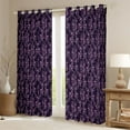 thumbnail image 2 of Feelyou Damask Black Out Curtains, Purple Hippie Snake Curtains Pack of 2 (42x63 Each), 2 of 6