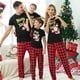 thumbnail image 2 of Merry Xmas Letter Print Family Pajamas Set Short Sleeve T-Shirt+Long Pants 2 Pieces Home Suit Mom Dad Kids Matching Outfits Pjs, 2 of 4