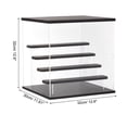 thumbnail image 4 of Caja de exhibición de acrílico transparente Uxcell con luz LED, 4 niveles, cajas de exhibición a prueba de polvo para coleccionables (12.6x11.81x12.6) Negro, 4 of 7