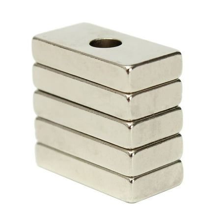 

fanshao 5Pcs 20x10x4mm Hole N35 Super Strong Cuboid Blocks Rare Earth Neodymium Magnets