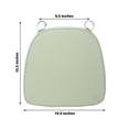 thumbnail image 3 of Efavormart Sage Green Chiavari Chair Pad, Memory Foam Seat Cushion With Ties and Removable Cover 2" Thick, 3 of 5