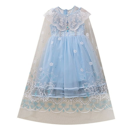 

Summer Sleeveless Snowflake Pattern Mesh Girl Dress Princess Dress With Matching Smock Baby Girl Clothes