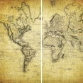 thumbnail image 4 of Oriental Furniture 6 ft. Tall Vintage World Map Canvas Room Divider - 3 Panel, 4 of 5