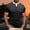 Black, variant on Men Tshirt Short Sleeve Crewneck Henley Shirt Loose Fit Red Tshirt with Button Work Shirts for Men