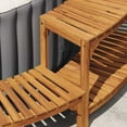 thumbnail image 3 of vidaXL Hot Tub Surround Half-Round Brown 107.09 x 47.24 x 21.85 in, 3 of 5