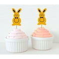 thumbnail image 1 of Darling Souvenir, Yellow Easter Bunny Rabbit Cupcake Toppers Dessert Decoration Cupcake Toppers - Pack Of 20, 1 of 1