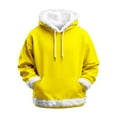 thumbnail image 5 of YunPes Christmas Hooded Sweatshirt for Kids Solid Long Sleeve Hoodie with White Fuzzy Trim Boys Winter Xmas Part1 Warm Pullover, 5 of 5