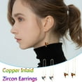 thumbnail image 3 of Apmemiss Birthday Gifts for Women Clearance Fashionable Wing Spreading Zircon Hummingbird Long Pendant Earchain Lady Jewelry Sales Today Clearance Women, 3 of 3