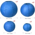 thumbnail image 2 of Naler 10 Piece Blue Paper Lanterns for Wedding, Birthdays, Parties and Events - 4 Size, 2 of 8