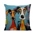 thumbnail image 1 of BKER Abstract Color Polyester Animal Throw Pillow Covers Featuring Dogs And Cats For Home Sofa Decoration", 1 of 4