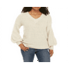 Kensie Women's Fuzzy Boucle Sweater Sweater White Size S