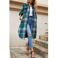 thumbnail image 4 of Fantaslook Flannel Shirts for Women Button Up Plaid Shirt Long Pocketed Shacket Jacket Coat, 4 of 9