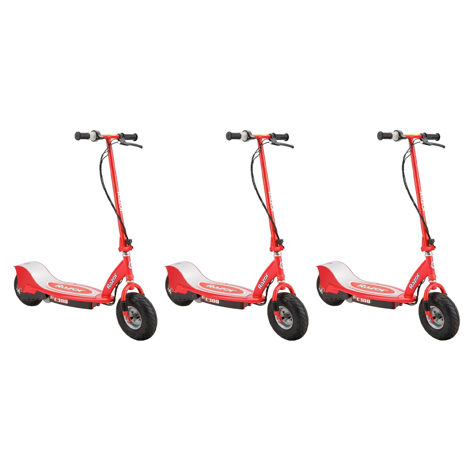Razor E300 Adult RideOn 24V HighTorque Electric Powered Scooter, Red