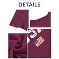 thumbnail image 7 of XCHQRTI USA Flag Shirt Women 4th of July Tee Graphic Short Sleeve Casual Memorial Day T-Shirts, 7 of 7