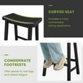 thumbnail image 3 of Yardi Yard Modern Counter Height Bar Stools Set of 2, 24 Inch Stool with Footrest, Black, 3 of 6