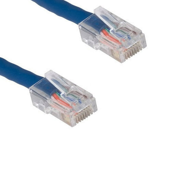 Kentek 5 Feet FT CAT6 UTP Assembled Type Patch Cable 24 AWG 550 MHz Category 6 Unshielded Twisted Pair Assembly Enchanced Ethernet RJ45 Network Internet Cord Blue