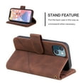 thumbnail image 4 of Allytech Luxury Wallet Case for iPhone 15 with Wrist Strap, [9 Card Slots] [1 Cash Pocket] Premium PU Leather + Soft TPU Shockproof Magnetic Clasp Kickstand Protective Case, Brown, 4 of 21