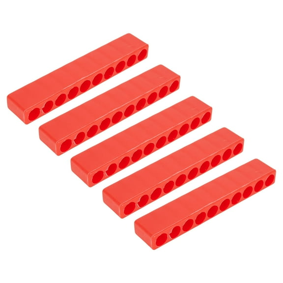 5pc 10 Hole Screwdriver Bit Holder Storage Screwdriver Plastic Organizer 1/4 Inch Hex Screwdriver Head Drill Bit Stand Case Tool