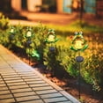 thumbnail image 6 of Solar Garden Lights Frog Garden Outdoor Decorations Solar Lights Waterproof Crackle Glass Globe Metal Garden Stake Lights Warm White for Patio, Path, Yard, Lawn, 6 of 9
