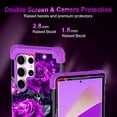 thumbnail image 3 of Casetego for Samsung Galaxy S23 Ultra 5G Case,Glow in The Dark Three Layer Heavy Duty Shockproof Protection Hard Plastic Bumper+Soft Silicone Case,Deep Rose, 3 of 7