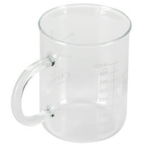 Caffeine Beaker Mug, Caffeine Molecule Mug Glass Coffee Cup Scientific 16 oz Borosilicate Glass Chemistry Mug with Handle and Measuring for Coffee Tea Latte