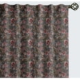 thumbnail image 1 of Vargottam 84 Inch Rod Pocket/Back Tab Cotton Curtains for Windows and Doors - Light Filtering Cotton - Light Filtering Drapes For Doors - Set of 2 Panels, 52"x84" - Floral Vine Design (Gray), 1 of 8