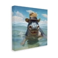 thumbnail image 4 of Stupell Industries Hippo with Trendy Hat Animals & Insects Painting Gallery Wrapped Canvas Art Print Wall Art, 17 x 17, 4 of 8