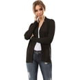 thumbnail image 4 of Cielo Women & Plus Open Front Drape Classic Knit Cardigan With Pockets, 4 of 5