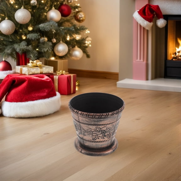 ETHZZLE Artificial Tree Base Dark Brown Plastic Christmas Tree Stand for Indoor Holiday Decoration Support