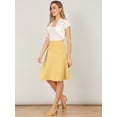 thumbnail image 4 of Top de Encaje Floral Transparente Elegante Para Mujer Allegra K Manga Corta Blanco S, 4 of 6