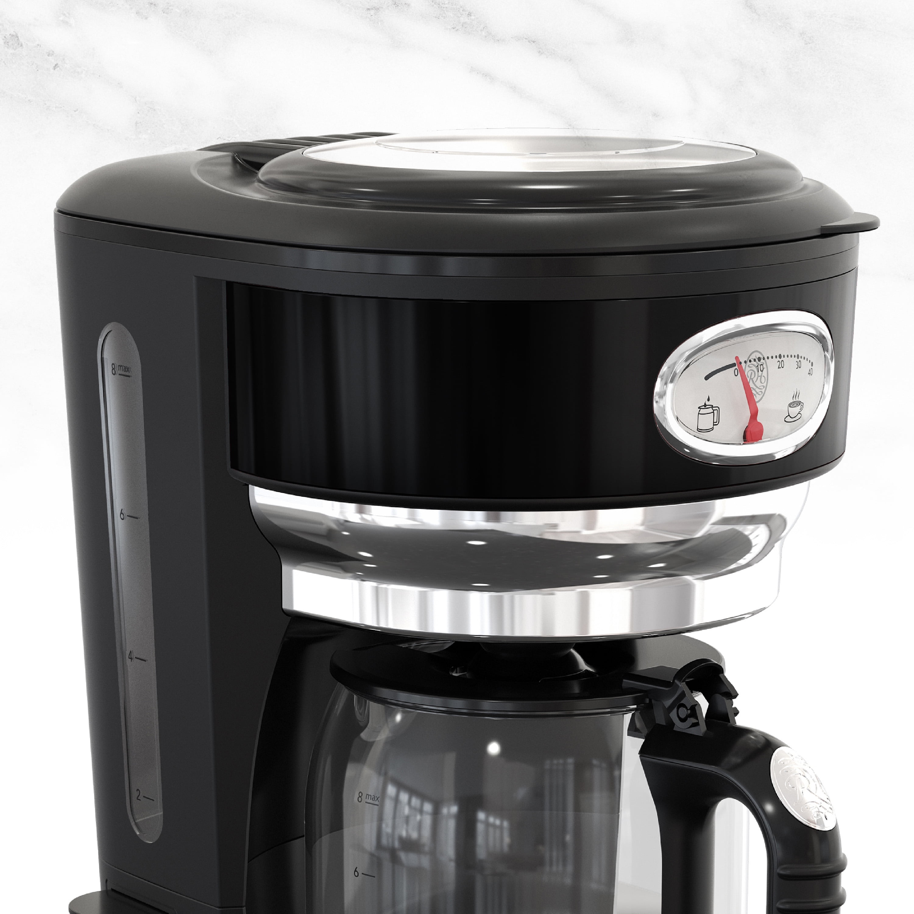 Russell Hobbs Retro Style 8-Cup Coffeemaker, Black, CM3100BKR 