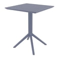 thumbnail image 3 of Pemberly Row 3 Piece Outdoor Bistro Set with 24" Square Table Top in Dark Gray, 3 of 7