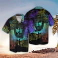 thumbnail image 3 of Camisas hawaianas Aloha con diseño de Jesús y león para hombre y mujer, camisas playeras frescas de manga corta con solapa, camisas florales, blusas casuales cruzadas de calle, 3 of 5