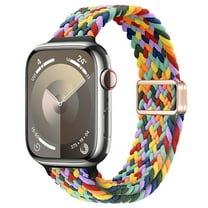 Dwitch Braided Stretchy Loop - Compatible with Apple Watch Band 38mm 40mm 41mm iWatch Bands Women Men,Elastic Woven Nylon Strap with Magnetic Clasp for Apple watch Series 9 8 7 6 SE 5 4 3 2 1,A