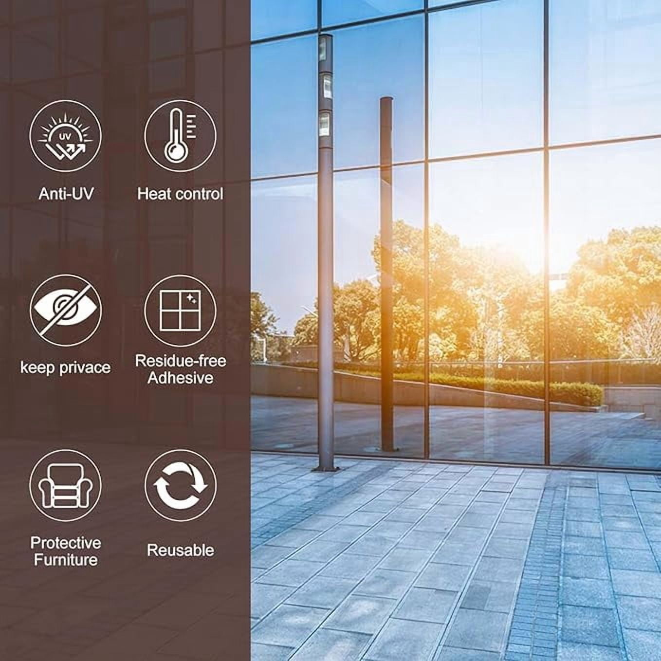Fancy-Fix Privacy Film 78.8 in x 35.4 in Solid Color Privacy Static Cling Reflective Window Film