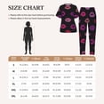 thumbnail image 5 of Womens Pajamas Set Short Sleeve Pants PJ Sets Loungewear Nightwear with Pockets, Lips Kiss, 5 of 6
