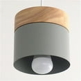thumbnail image 3 of Hanging Pendant Light Plug In Nordic Style Dining Room Metal Green Swag Lamp Pendant Light Plug In, 3 of 4