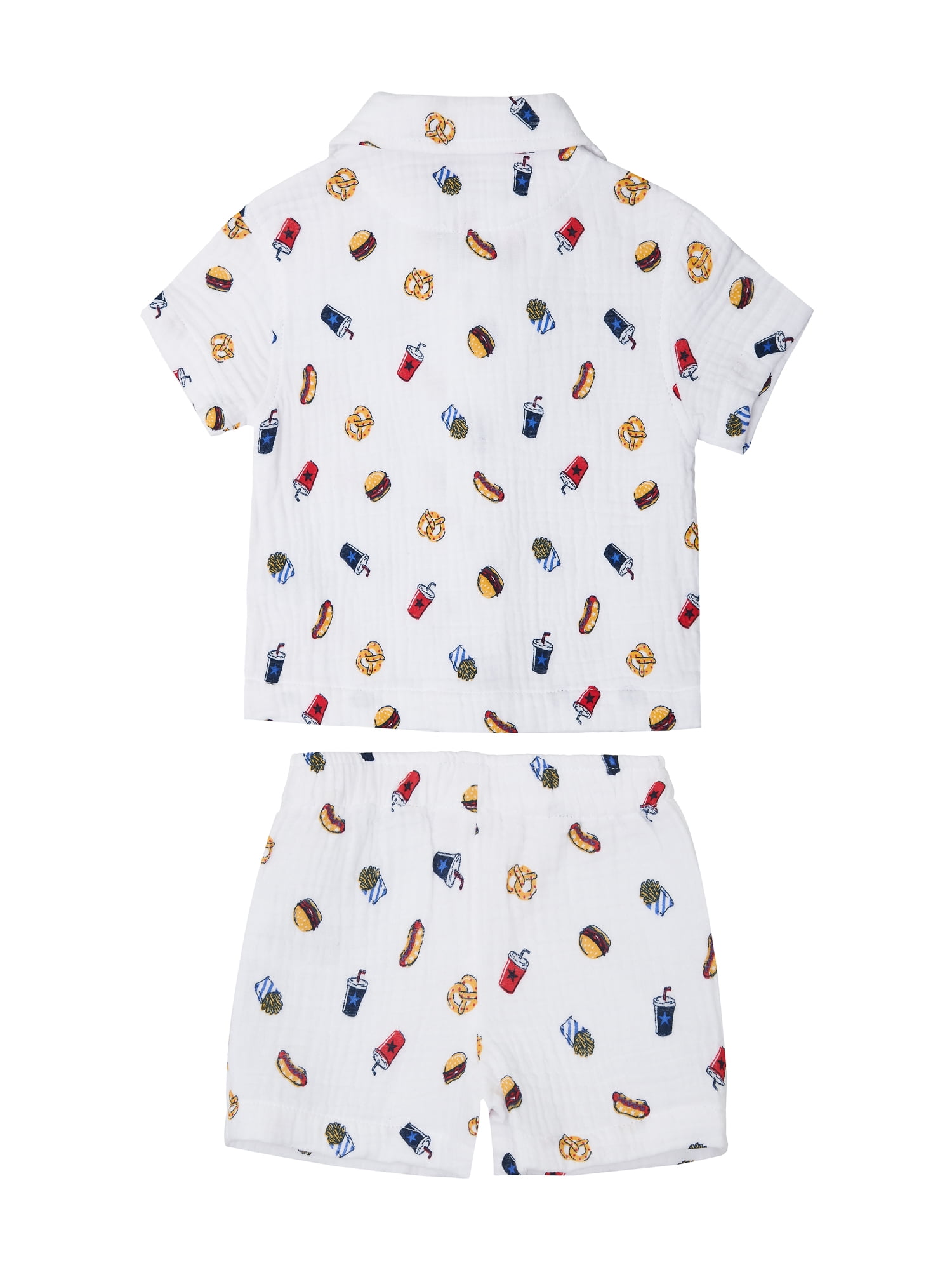 Way to Celebrate Toddler Boy Patriotic Americana Americana Shirt and Short Set, Sizes 12M-5T