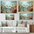 thumbnail image 4 of Designart "Collage Of Aquarelle Sea Dragons Dance" Coastal Coral Under Water Wall Art Living Room, 4 of 7