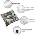 thumbnail image 6 of Cat Pillow Sham, Modern Spin on The Term Fishing Curiosity Goldfish Hunting Humorous Art, Decorative Standard King Size Printed Pillowcase,Orange Violet Blue White, 6 of 7