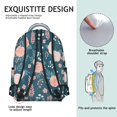 thumbnail image 5 of Pioneer Flower Floral Print Pattern Backpack for School, Cute School Bag with Adjustable Shoulder Straps and Padded Back, 15.3"x11"x7.1", 5 of 5