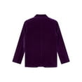 thumbnail image 4 of inhzoy Kids Boys Velvet Blazer Suit Jacket Gentleman Formal Jacket Outerwear,Sizes 4-16 Dark Purple 4, 4 of 5