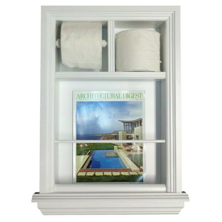 Wg Wood Recessed Magazine Rack With 2 Toilet Paper Holders Wg Wood Recessed Magazine Rack With 2 Toilet Paper Holders