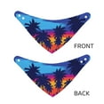 Naloa Beach with Palm Trees Dog Bandana Large and SmallDog Scarf Bib